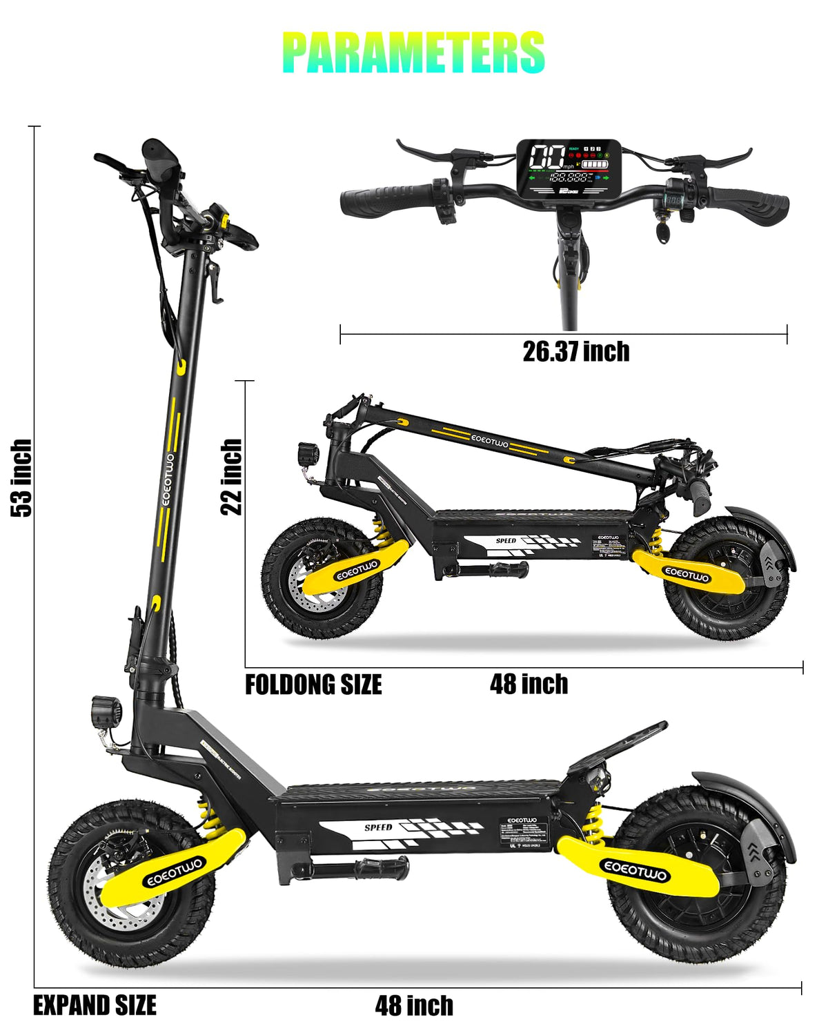 Electric Scooter for Adults,11" Off-Road Tires Fast E Scooter