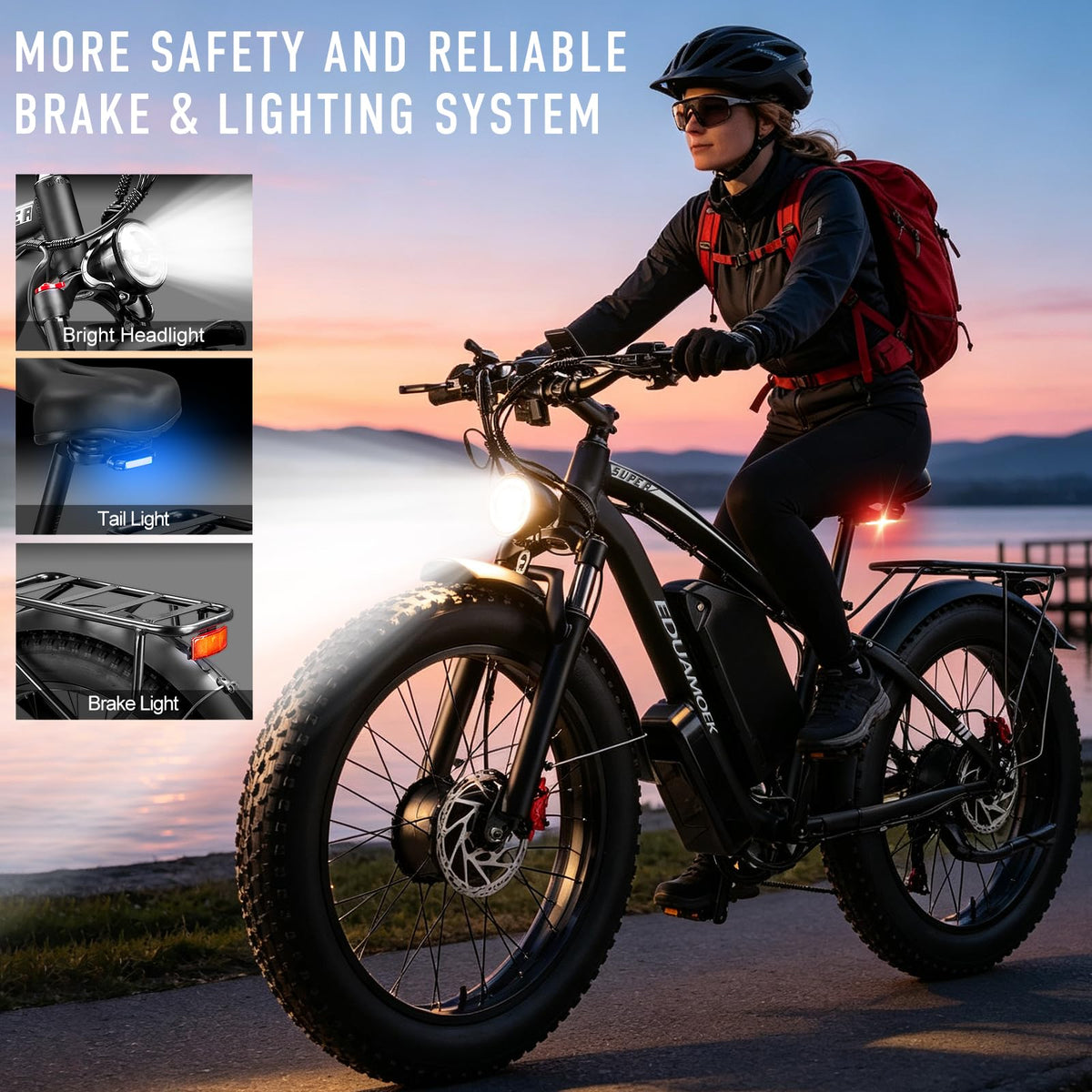 Peak-9000W-Dual-Motor-Electric-Bike for Adults with 58V Peak 34Ah Battery Up to 105 Mile, Max 48MPH Fast-Dual-Motor-Ebike